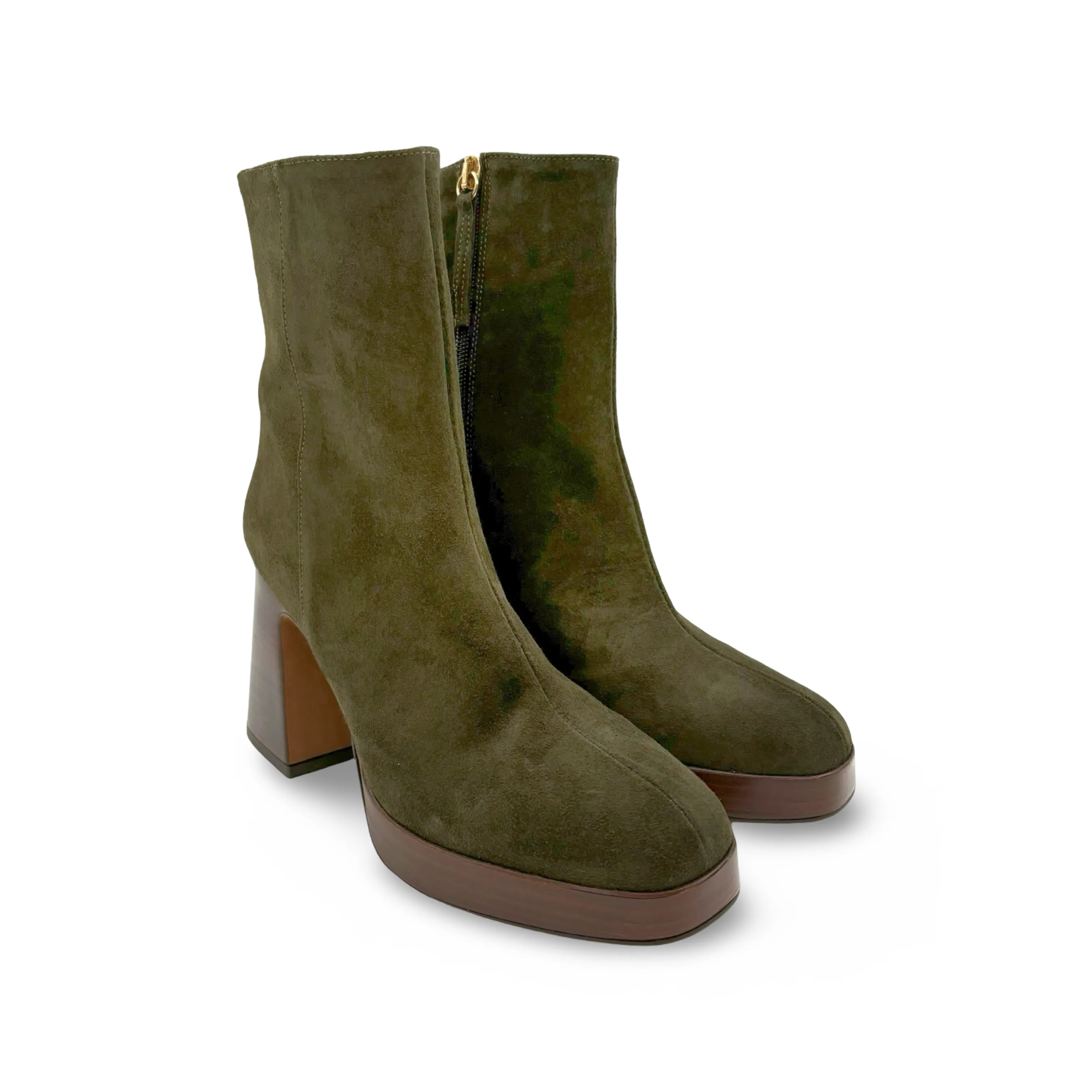 24604 Silmia Green Platform Boot