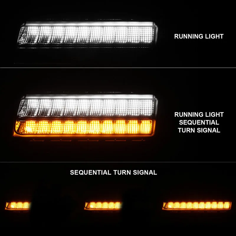 ANZO Wrangler 18-21/Gladiator 20  LED Side Marker Lights Smoke w Sequential Signal