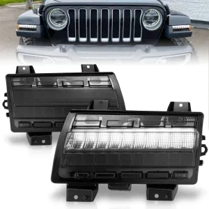 ANZO Wrangler 18-21/Gladiator 20  LED Side Marker Lights Smoke w Sequential Signal