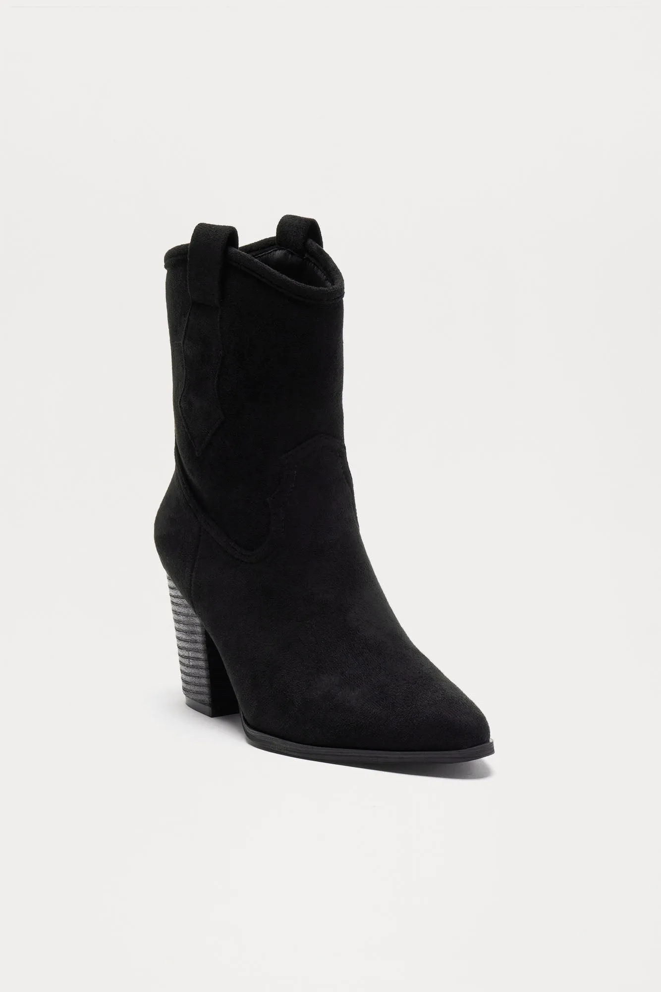 Augusta Cowboy Booties - Black