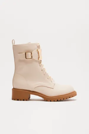 Blade Combat Boots - Beige