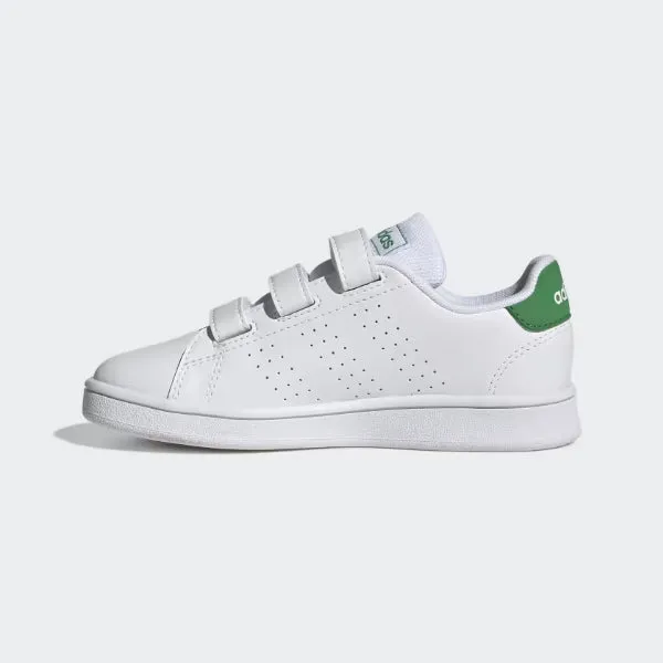 BOYS WHITE AND GREEN VELCRO SNEAKERS