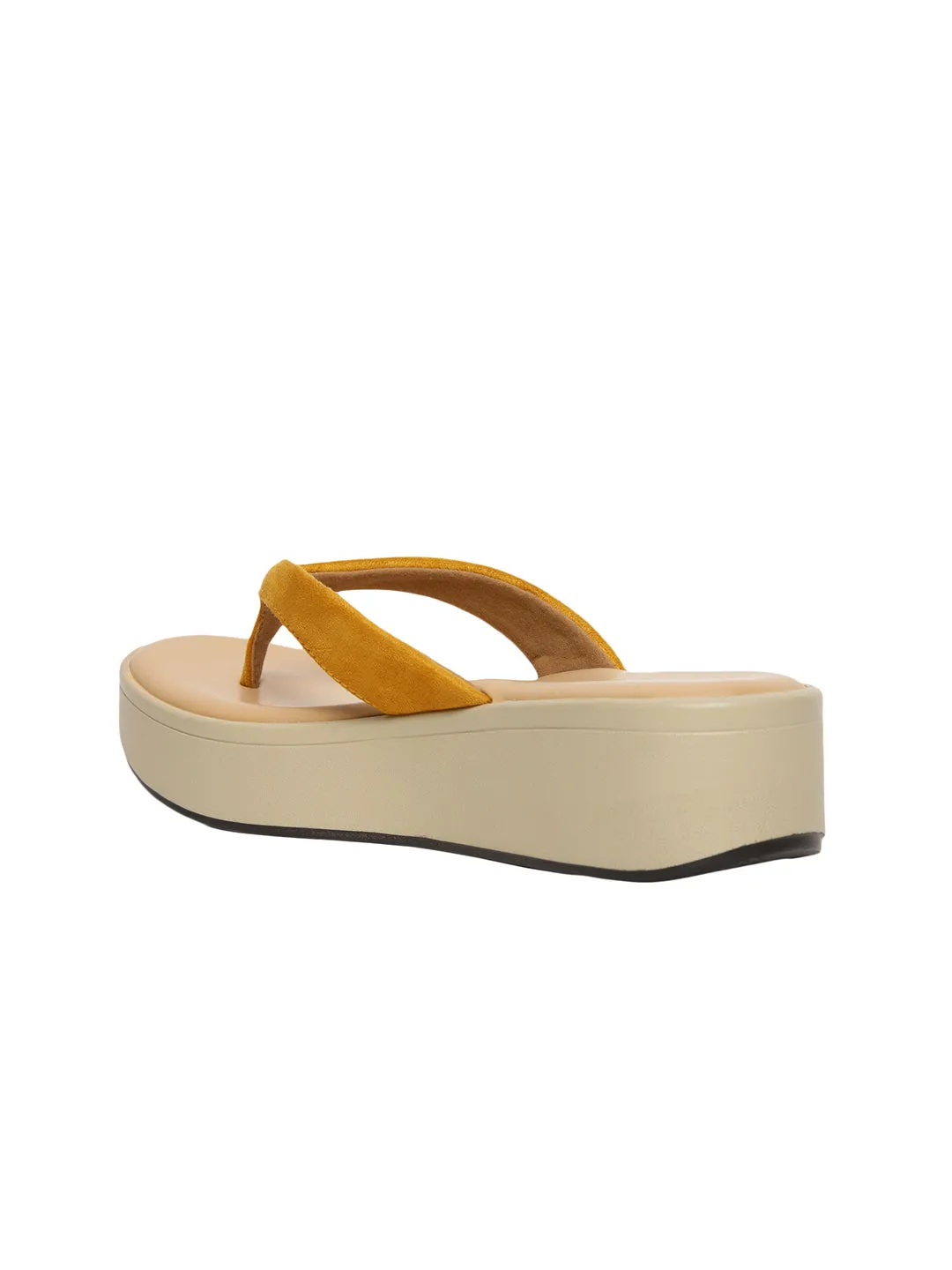 Catherine Yellow Flatform Heels