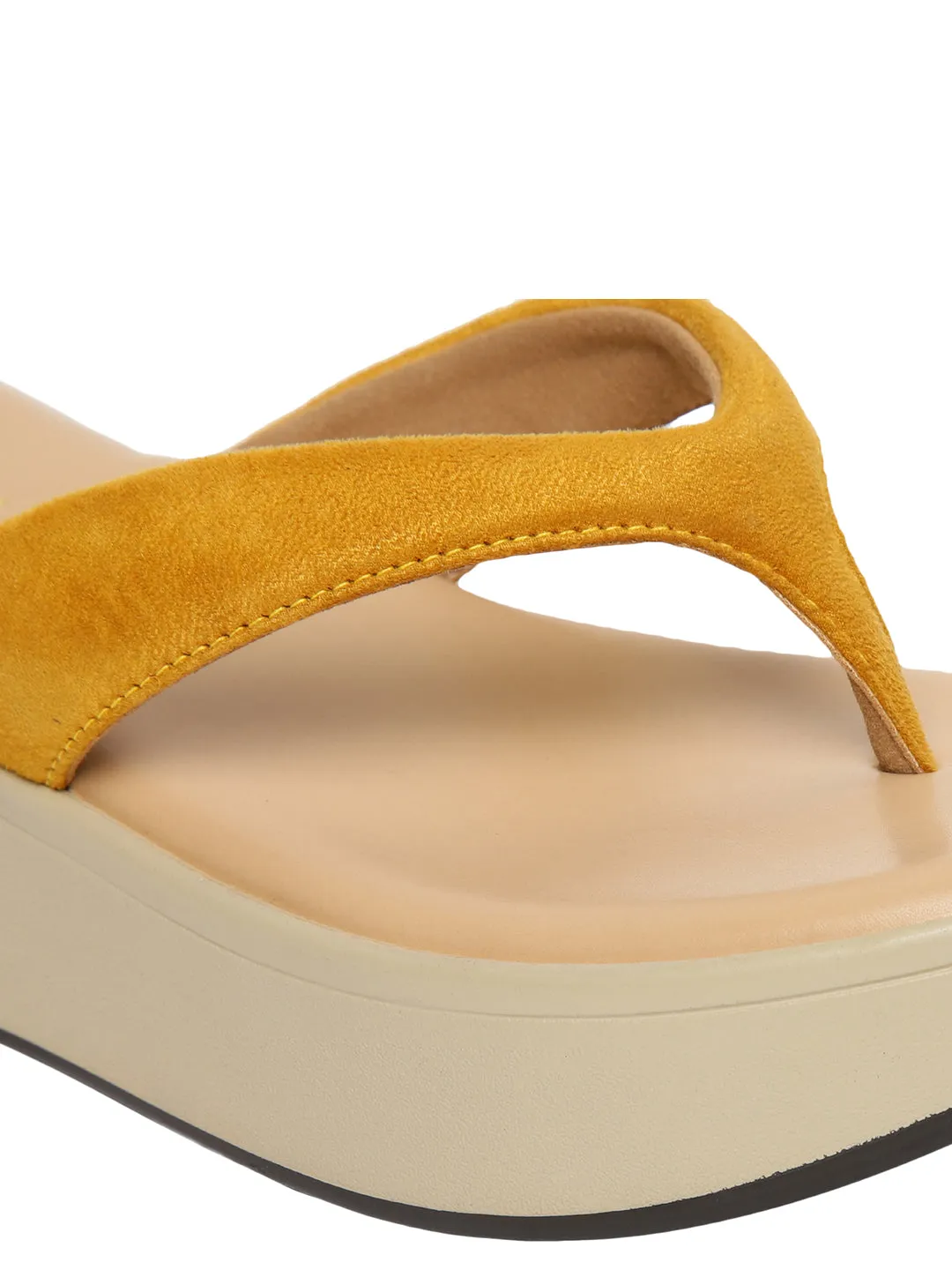 Catherine Yellow Flatform Heels