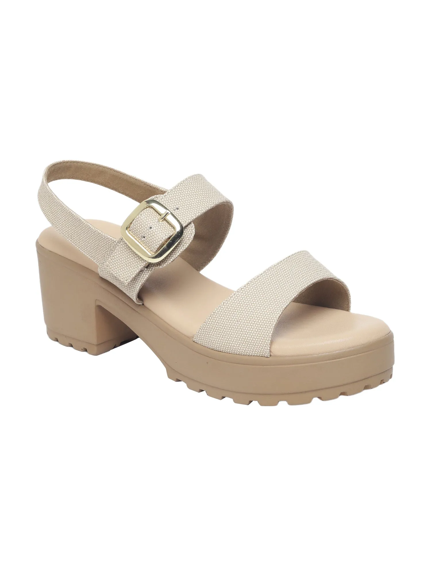 Darya Beige Platform Heels