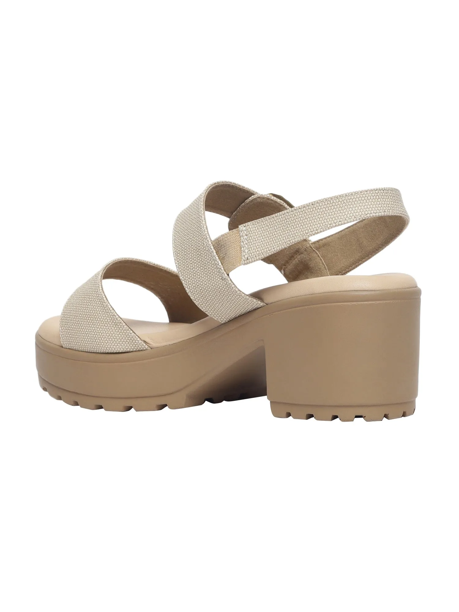 Darya Beige Platform Heels