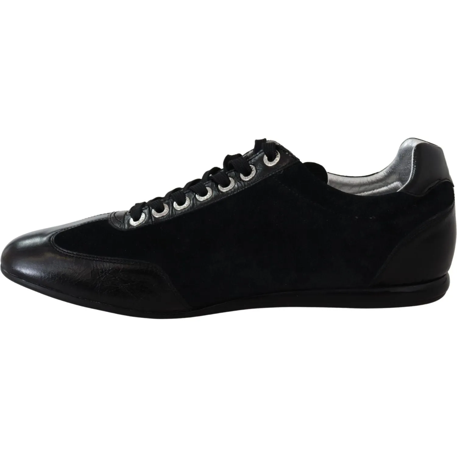 Dolce & Gabbana Elegant Black Leather Sport Sneakers