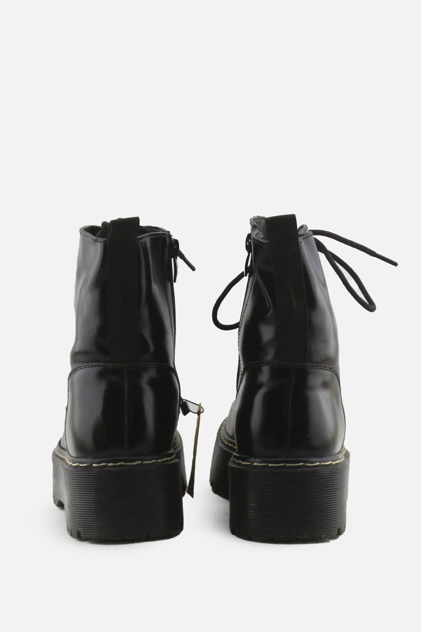 European Brand Zipper Laces Combat Boots | 100% Synthetic Leather