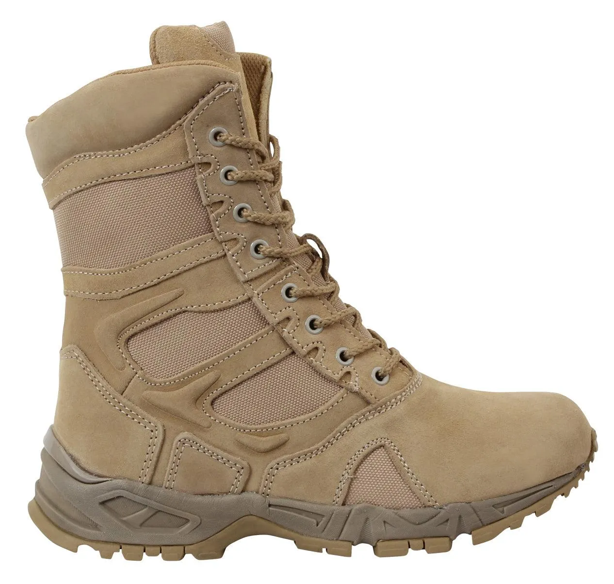 Forced Entry Deployment Boots With Side Zipper - 8 Inch