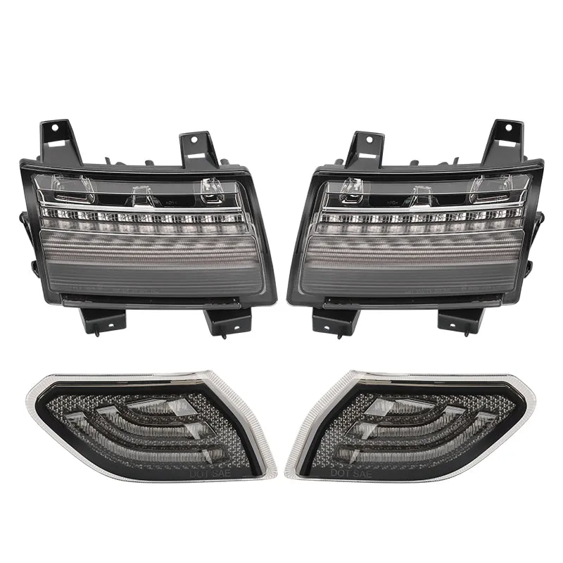 Front LED Turn Signals & Fender Side Marker Lights Combo for 2018-Later Jeep Wrangler JL & Gladiator JT