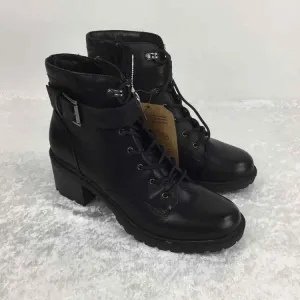 Frye Women Size 11 Black NWOT man-made Lace Up Combat Boots