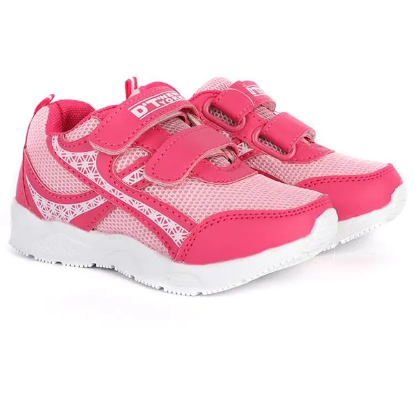 GIRLS PINK VELCRO TRAINERS