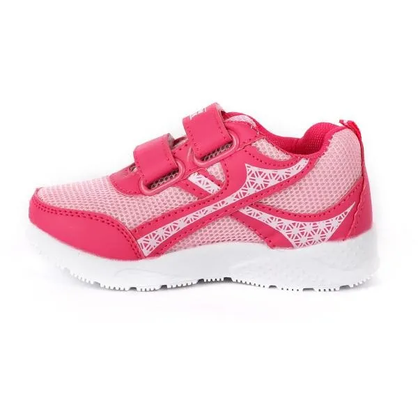 GIRLS PINK VELCRO TRAINERS