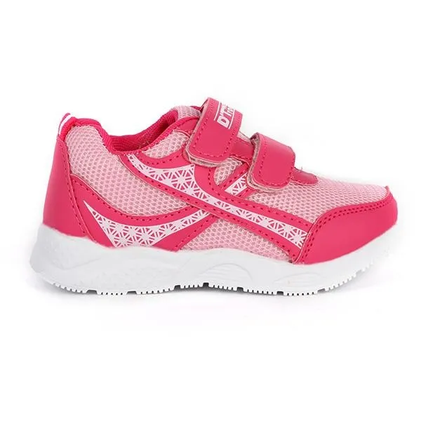 GIRLS PINK VELCRO TRAINERS