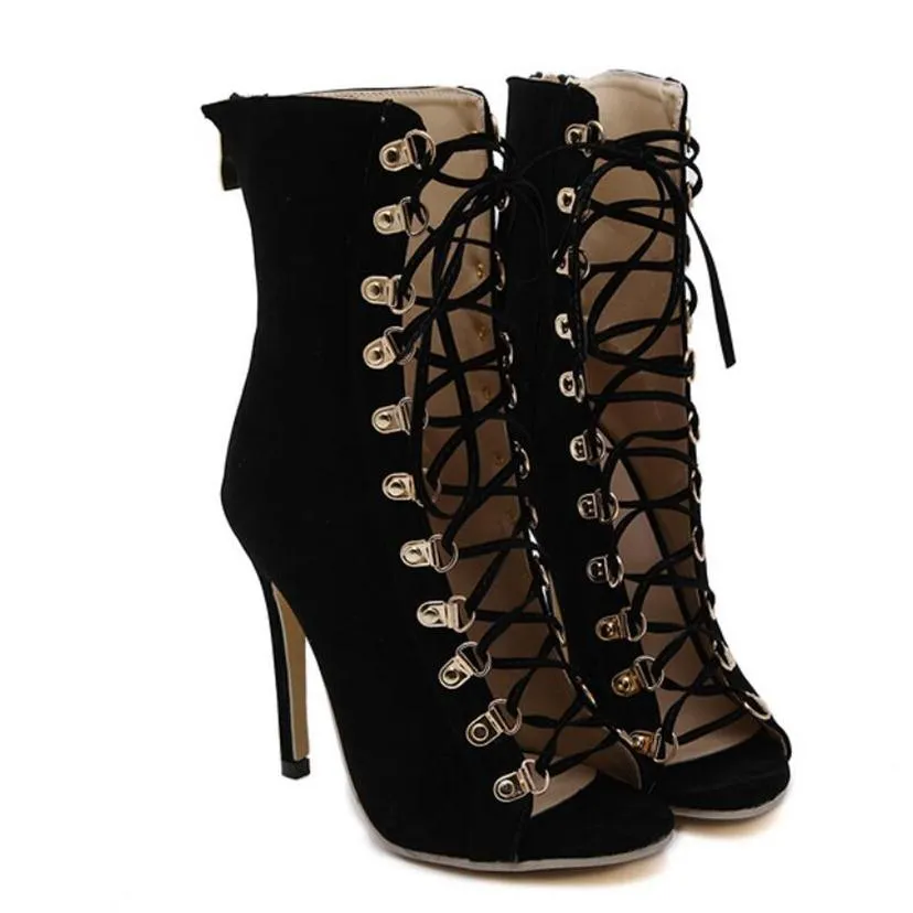 Gladiator High Heels Pumps Stiletto Boots