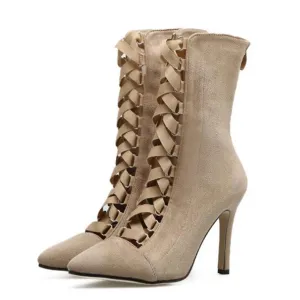 Gladiator High Heels Pumps Stiletto Boots