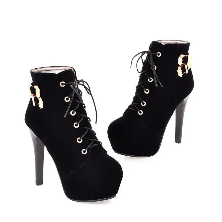 High heel booties