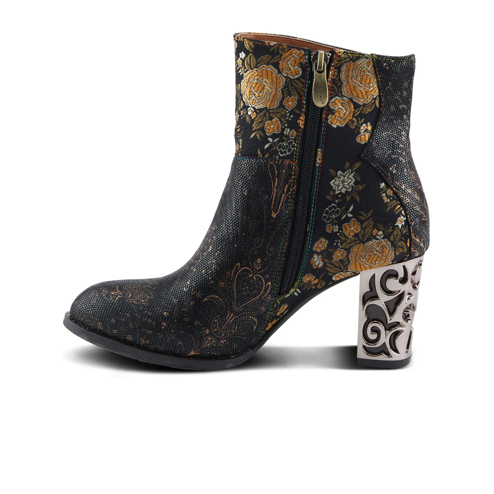 L'Artiste Monet Heeled Ankle Boot (Women) - Black Multi