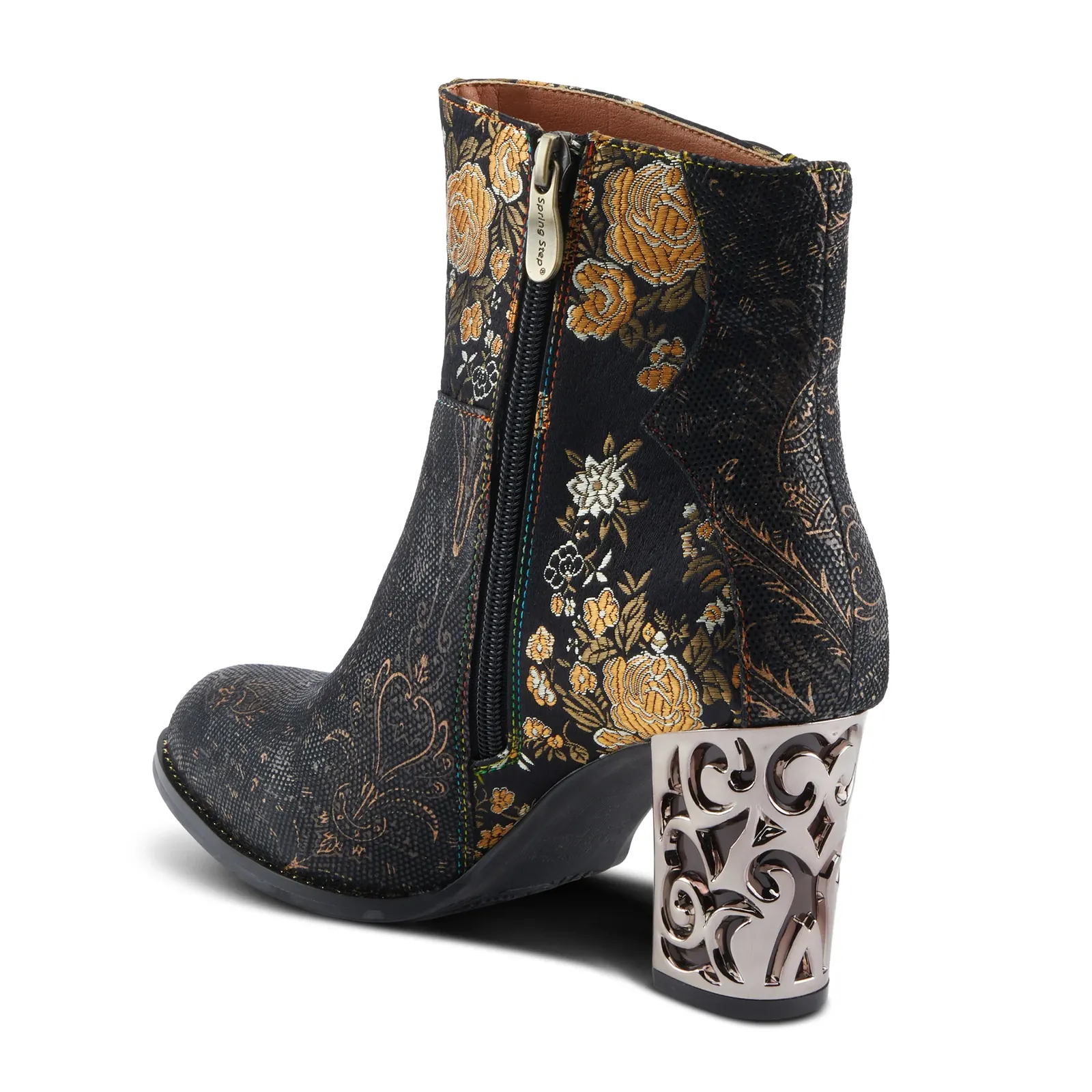 L'Artiste Monet Heeled Ankle Boot (Women) - Black Multi