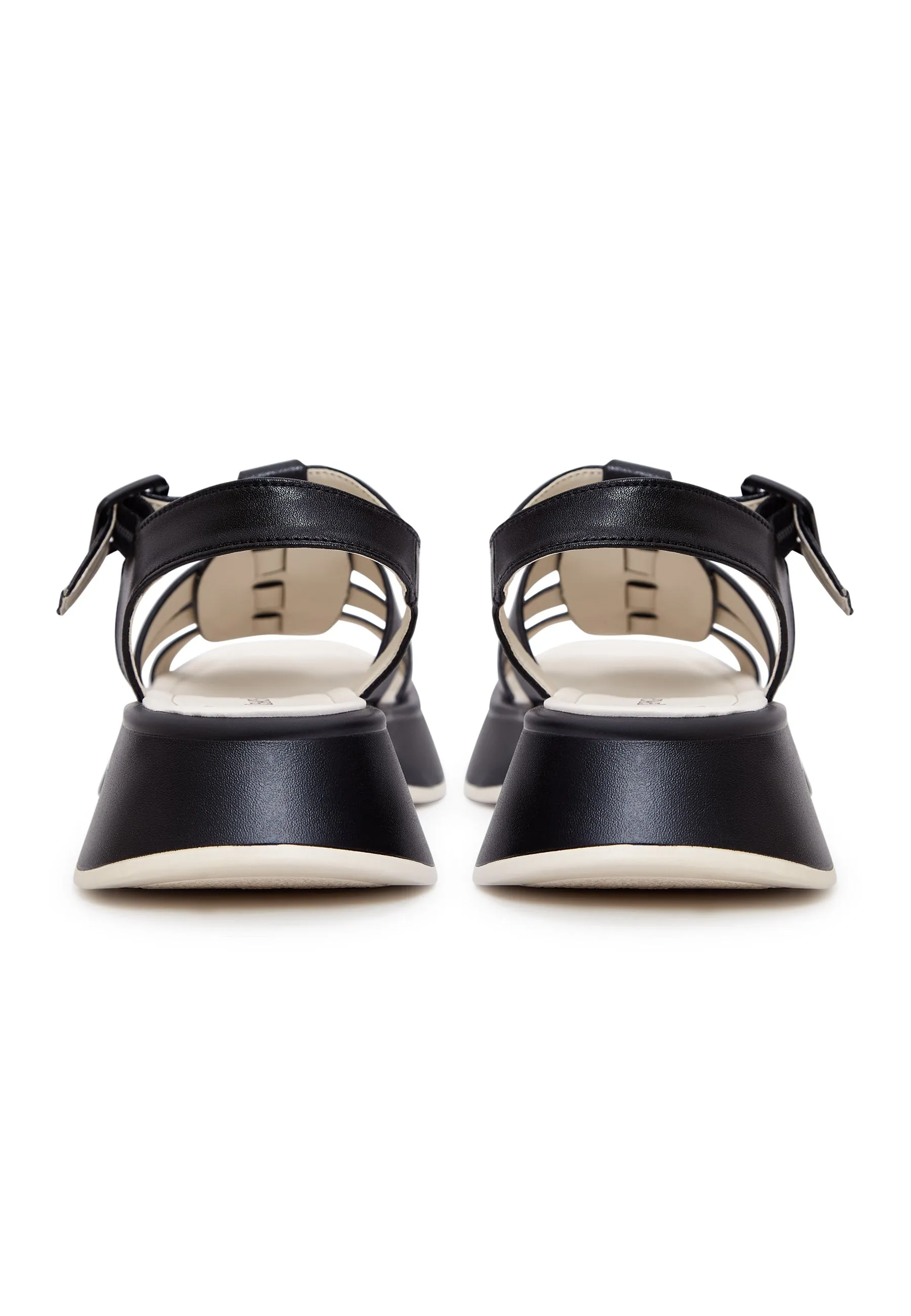 Leather Platform Sandals Joanna - Black