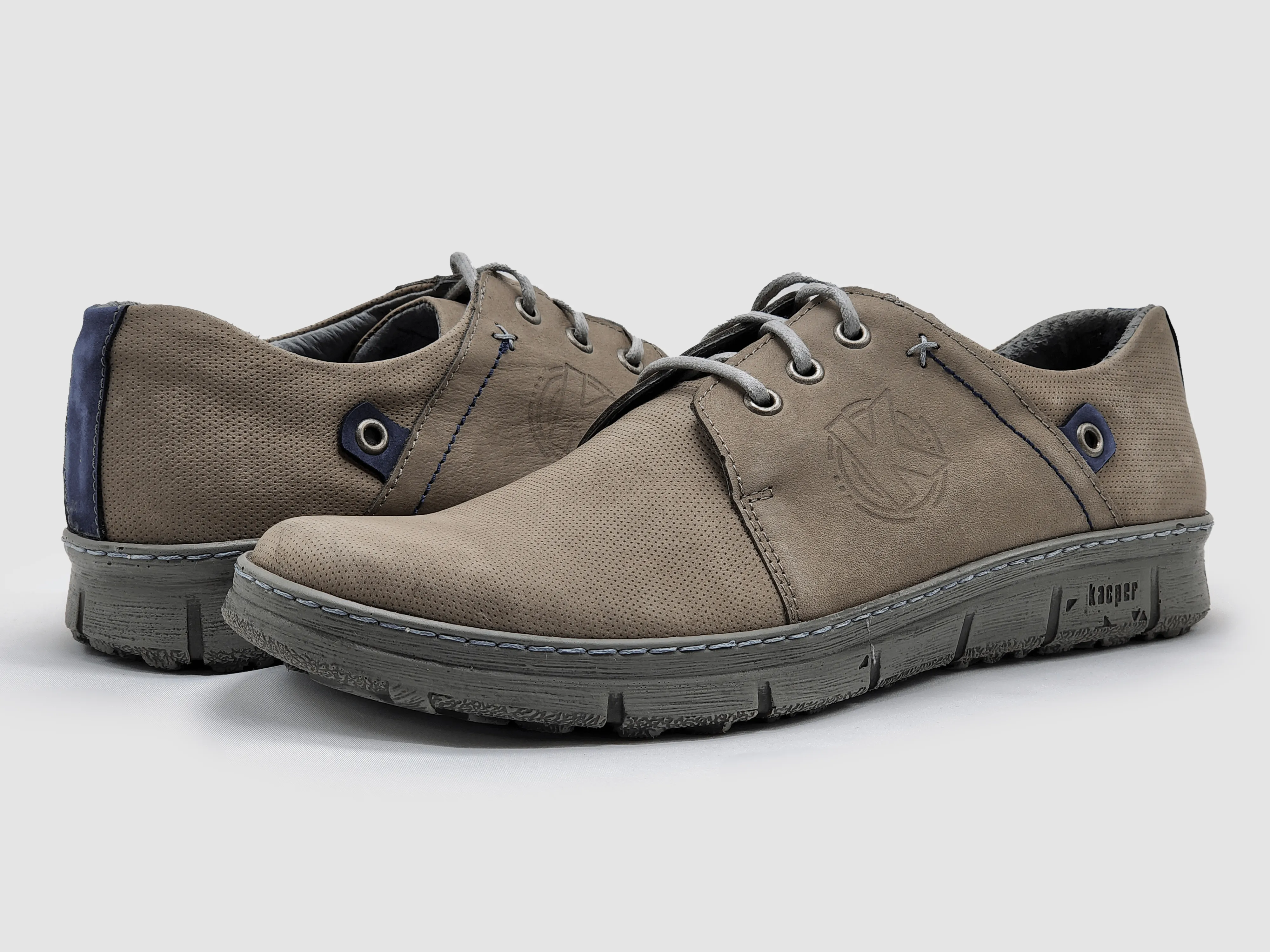 Men's Everyday Leather Shoes - Grey