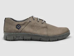 Men's Everyday Leather Shoes - Grey