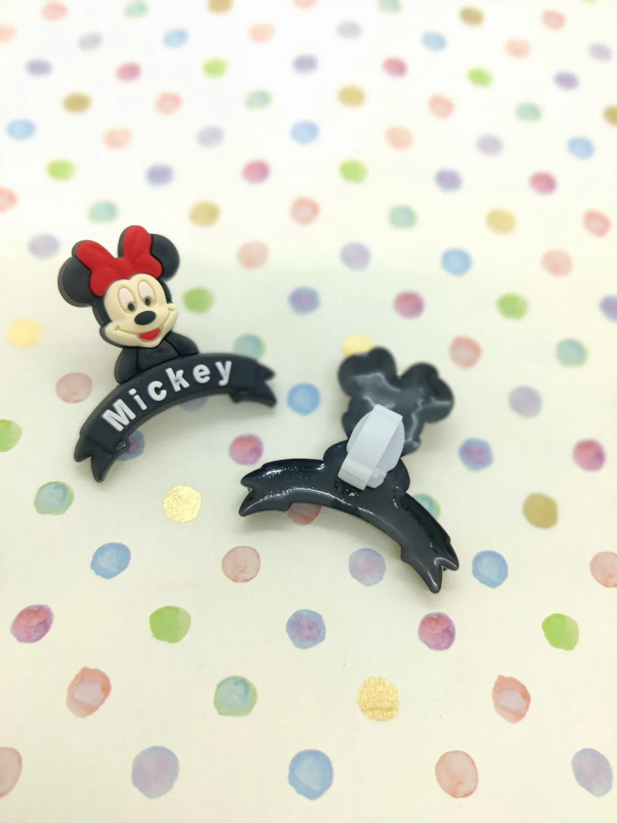 MICKY MOUSE SHOE CHARMS - BLACK