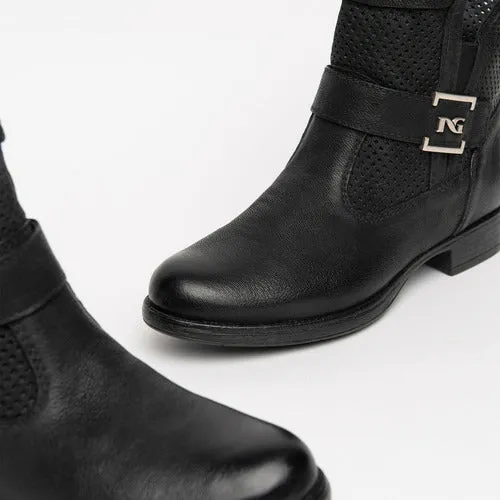 NeroGiardini Ankle Boots with Mesh Detail in Black