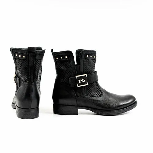 NeroGiardini Ankle Boots with Mesh Detail in Black