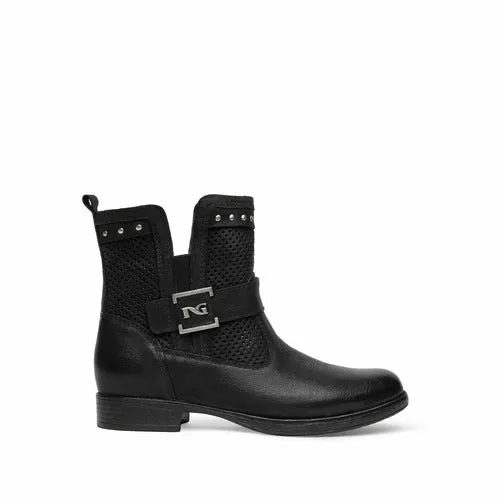 NeroGiardini Ankle Boots with Mesh Detail in Black