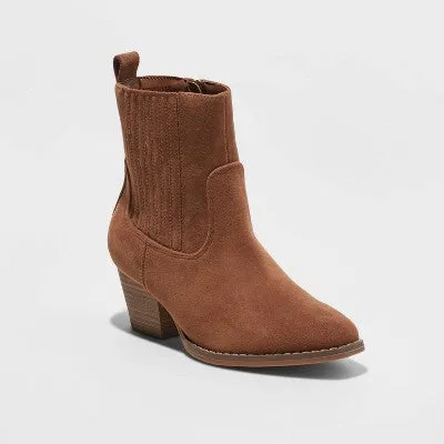 New - Women's Solita Western Boots - Universal Thread Cognac 8.5