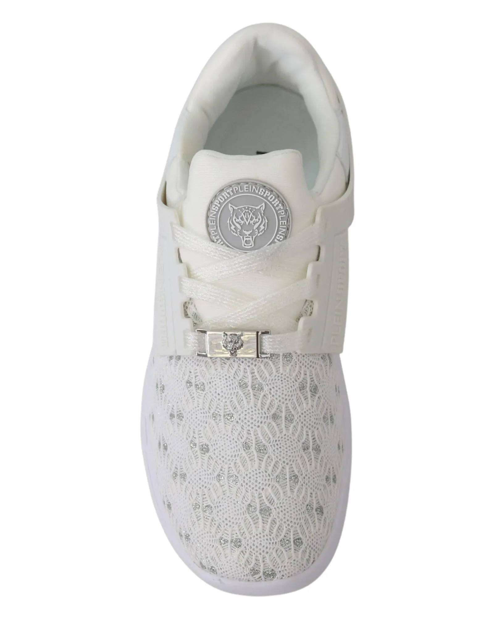 Plein Sport Womens White Lace Sneakers