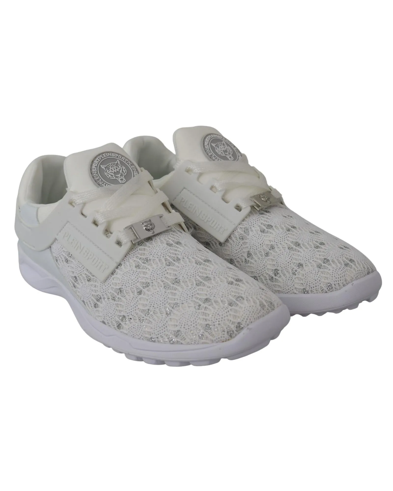 Plein Sport Womens White Lace Sneakers