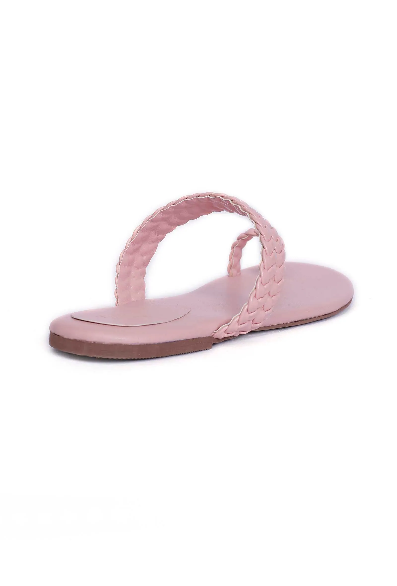 Rose Pink Knotted Cruelty Free Leather Sandals