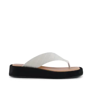 Shoe The Bear Astrid Thong Sandals-Off White Croc-STB1974