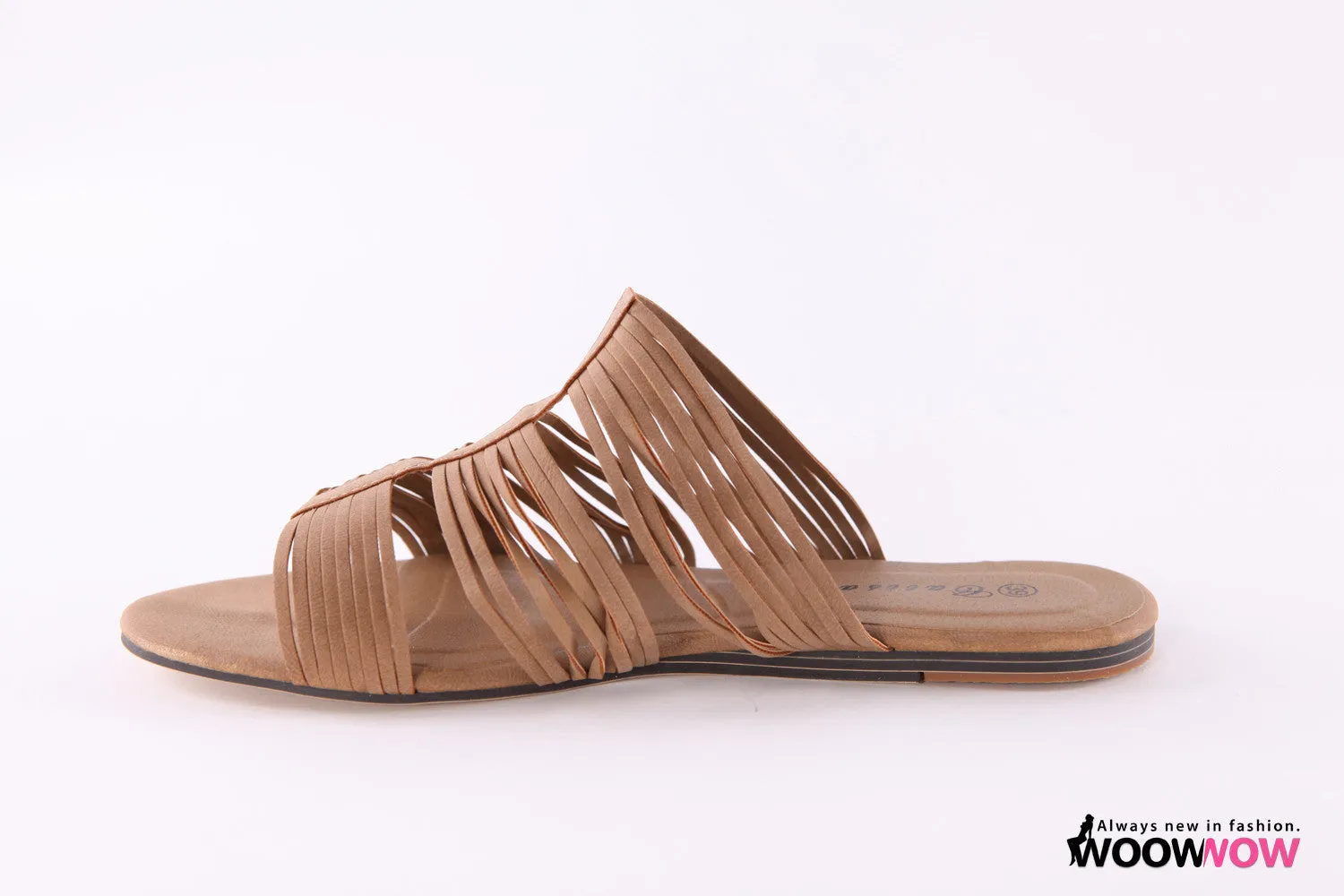 Slashed Slipper Style Sandal