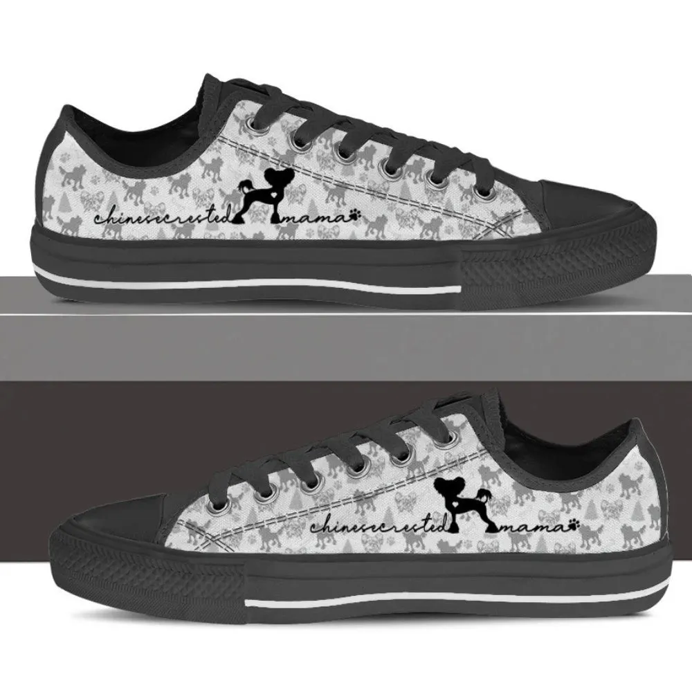 Stylish Chinese Crested Dog Low Top Shoes - Perfect For Dog Lovers, Dog Printed Shoes, Canvas Shoes For Men, Women