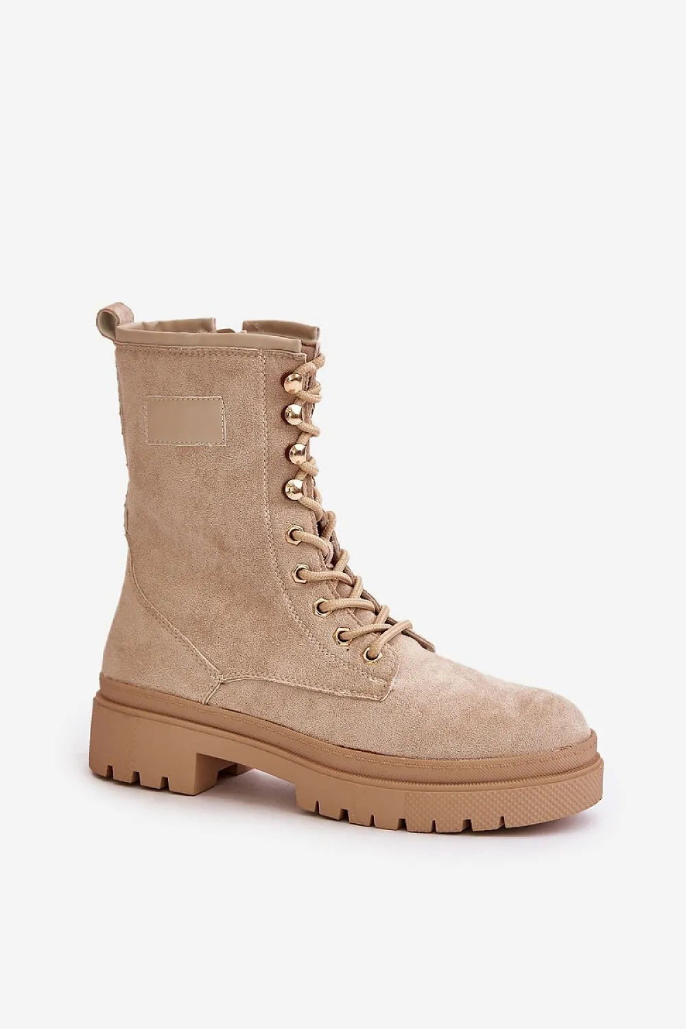 TEEK - Suede Zip Laced Combat Boots