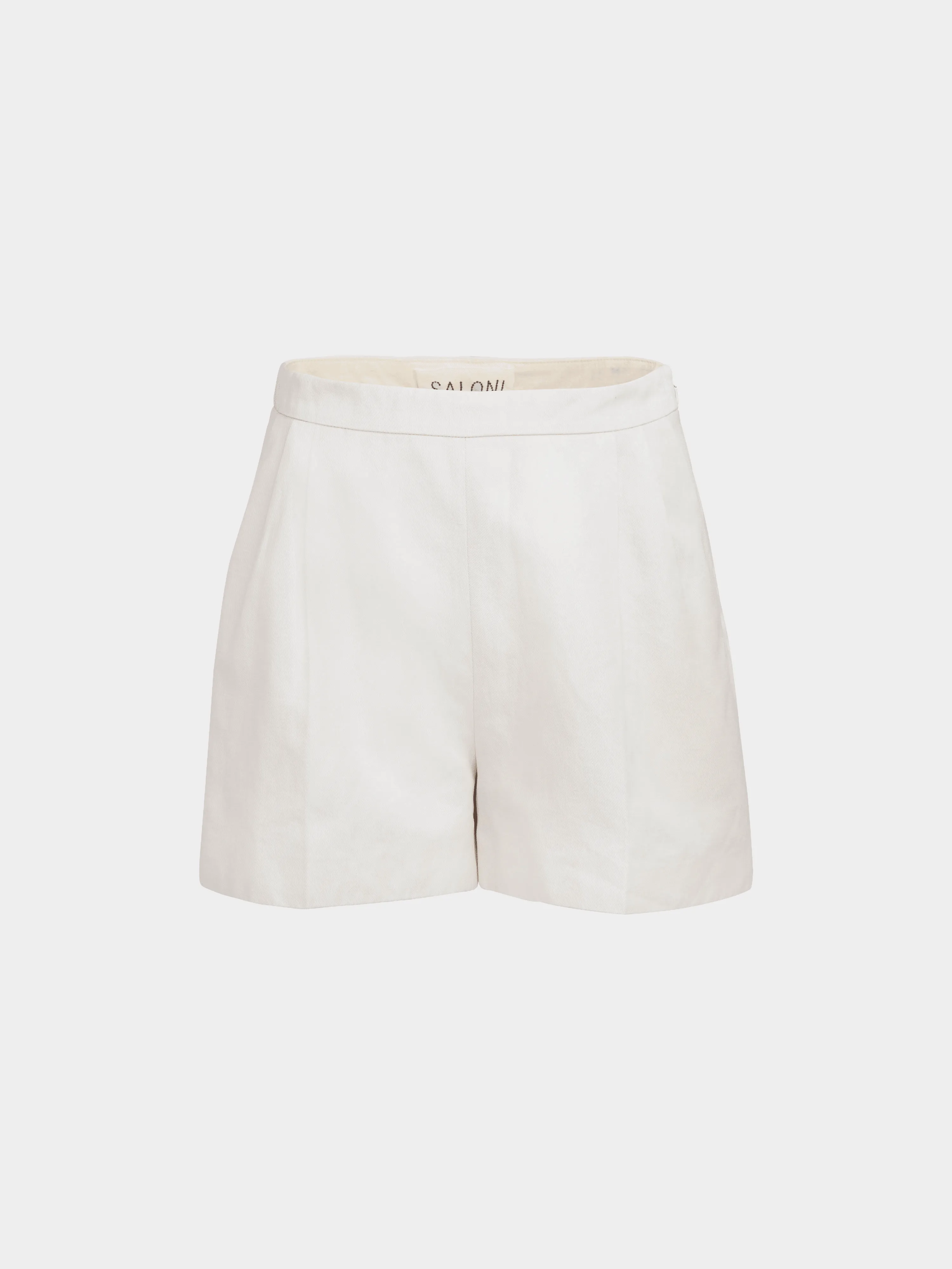 Wide Tailored Shorts in Cream