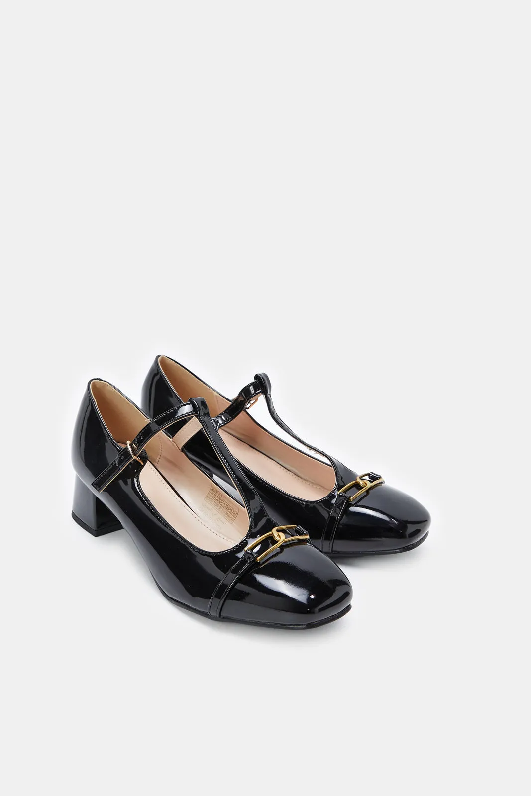 Women Black Patent Mary Jane